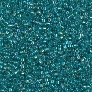 Miyuki delica beads 15/0 - Transparent caribbean teal ab DBS-1248